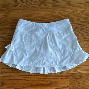 Ivivva White Tennis Skirt with Pleated Hem